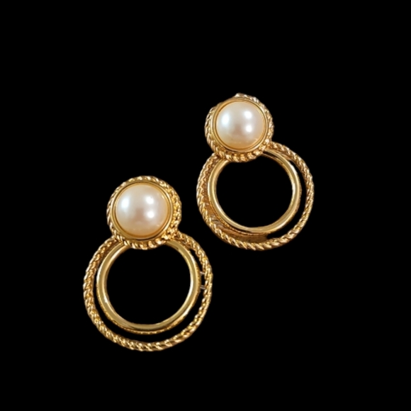 Monet Jewelry - Vintage Rare Monet Door Knocker stud earrings.